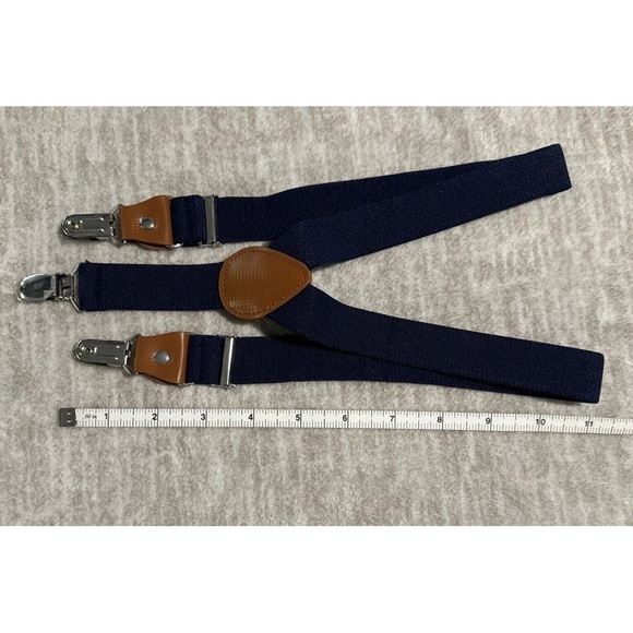 Adjustable Toddler Boys Kids Children’s Suit Suspenders Navy Blue Brown 1T 2T 3T - Picture 2 of 6